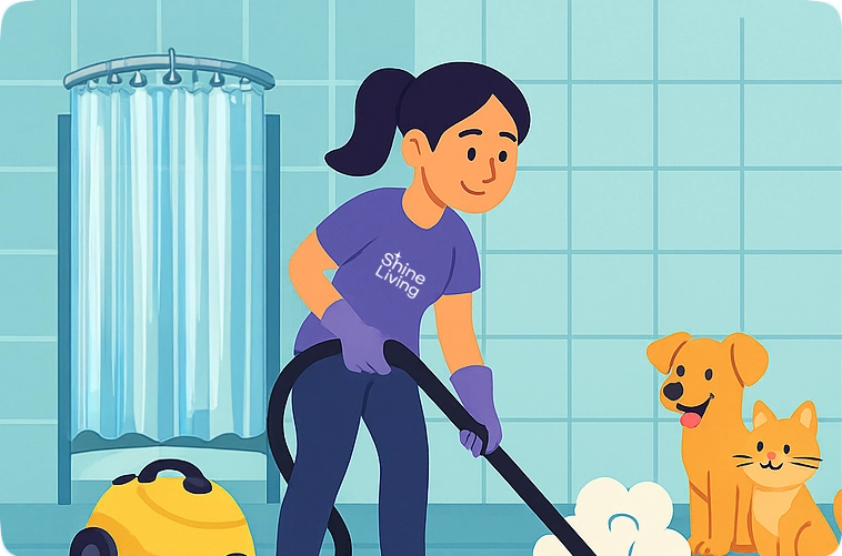 Bathroom cleaning result